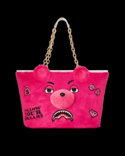 PLUSH MONEYBEAR TOTE (PINK)>SPRAYGROUND Hot