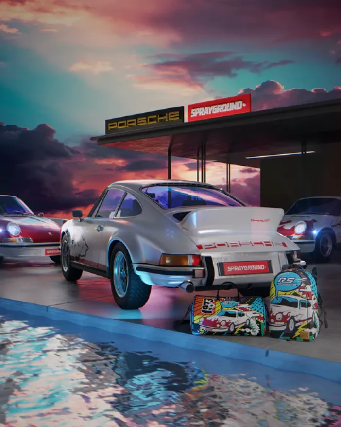 PORSCHE 1972 COLLAB BACKPACK (ONLY 1,1911 UNITS MADE)>SPRAYGROUND Hot