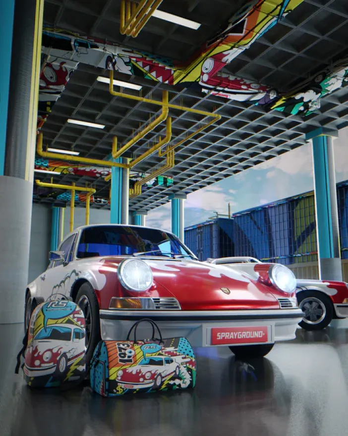 PORSCHE 1972 COLLAB BACKPACK (ONLY 1,1911 UNITS MADE)>SPRAYGROUND Hot