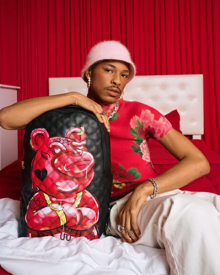 QUILT HAND PAINTED DIABLO BEAR BACKPACK (DLXV)>SPRAYGROUND Hot