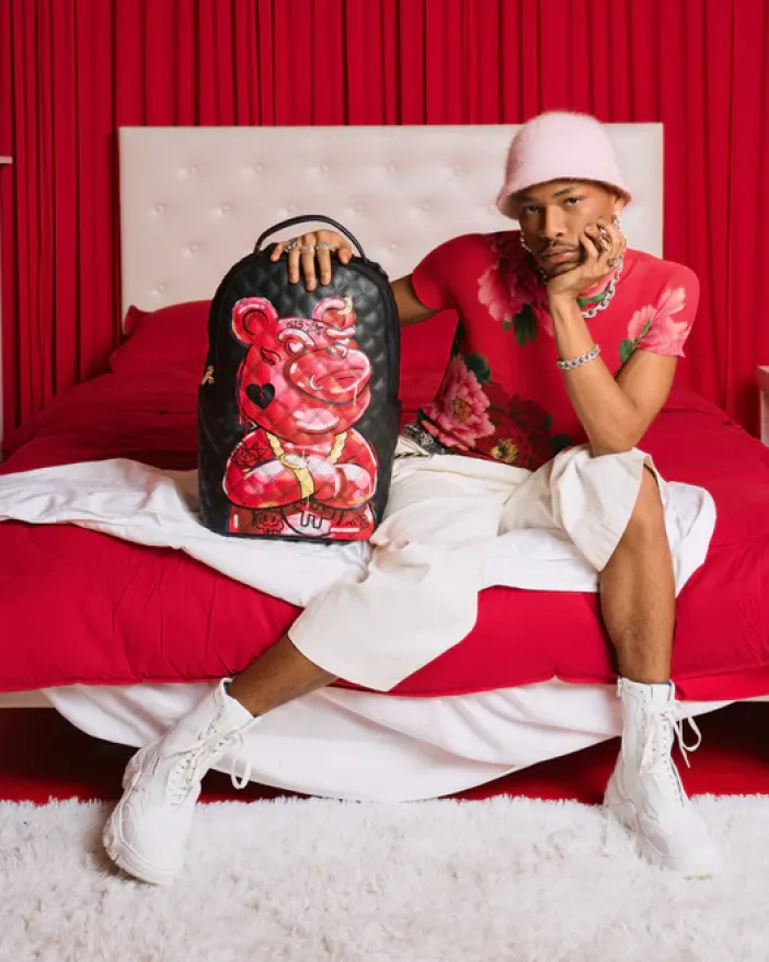 QUILT HAND PAINTED DIABLO BEAR BACKPACK (DLXV)>SPRAYGROUND Hot