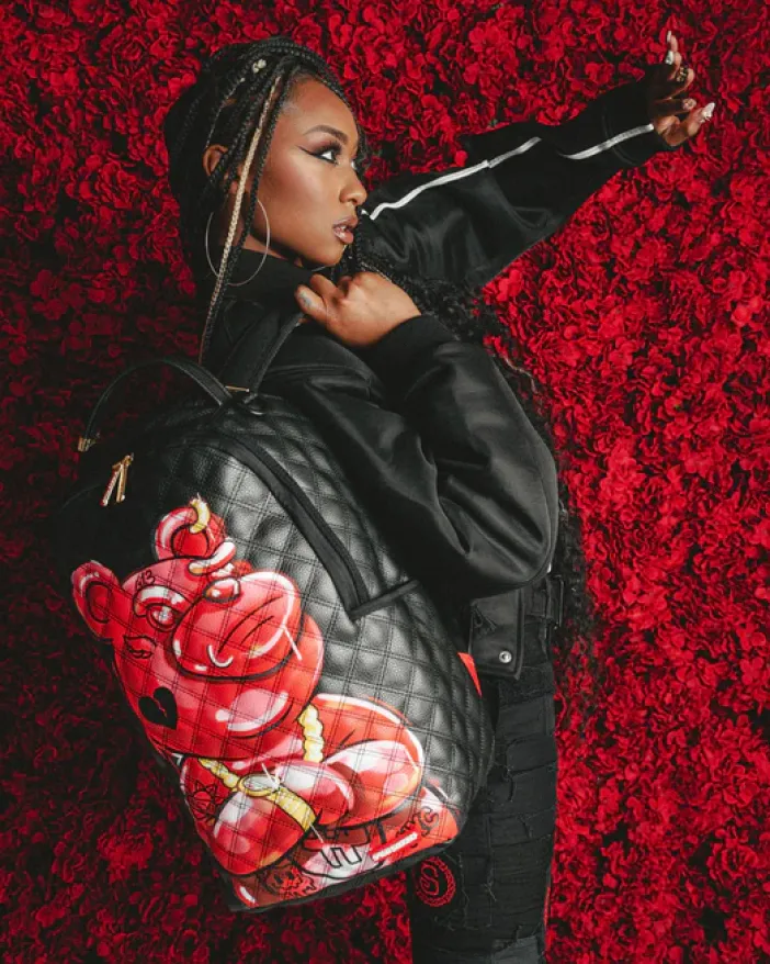 QUILT HAND PAINTED DIABLO BEAR BACKPACK (DLXV)>SPRAYGROUND Hot