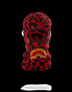 RED LEOPARD GOLD SHARK MOUTH SKI MASK>SPRAYGROUND Outlet
