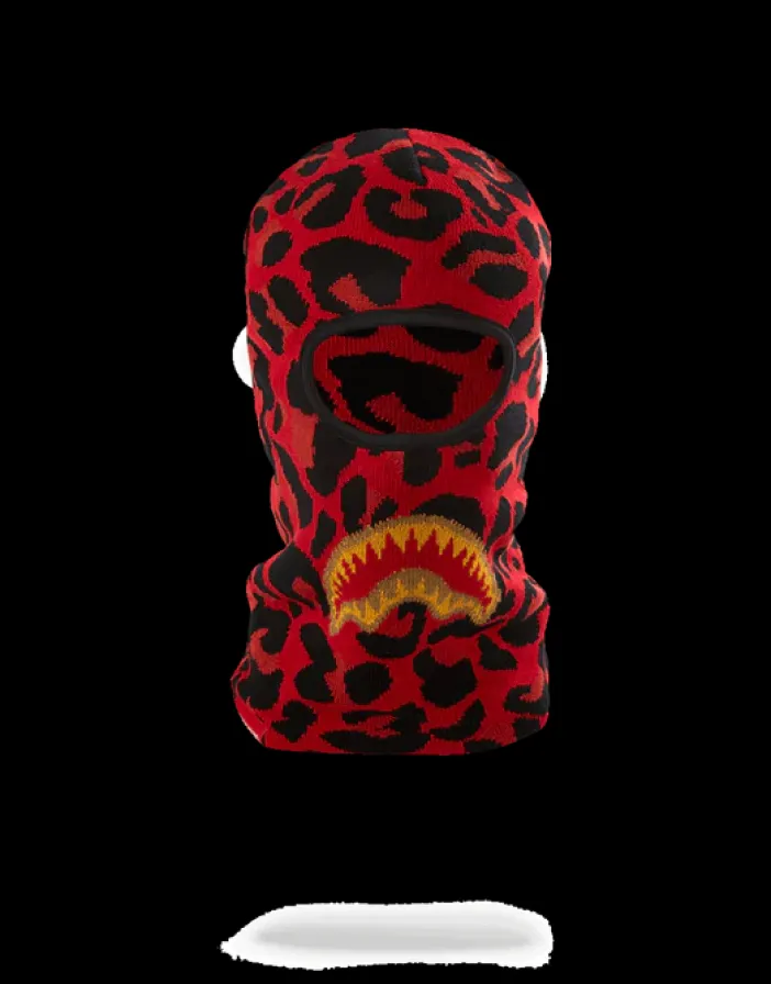 RED LEOPARD GOLD SHARK MOUTH SKI MASK>SPRAYGROUND Outlet