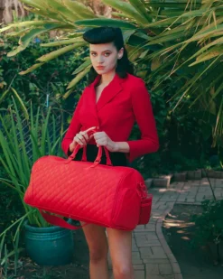 RED RIVIERA EMPEROR DUFFLE>SPRAYGROUND