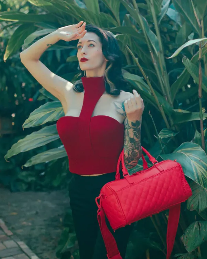 RED RIVIERA MINI DUFFLE>SPRAYGROUND