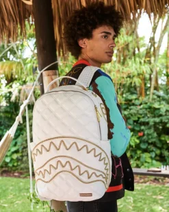 RIVIERA LE BLANC GOLD CHAIN SHARK BACKPACK (DLXV)>SPRAYGROUND