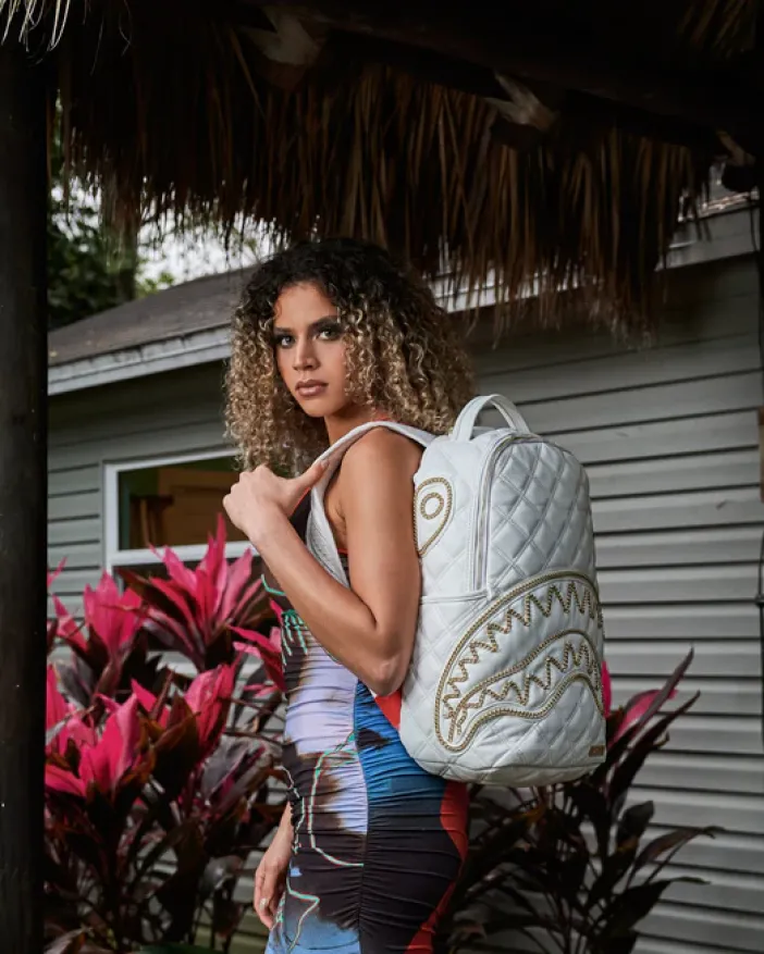 RIVIERA LE BLANC GOLD CHAIN SHARK BACKPACK (DLXV)>SPRAYGROUND