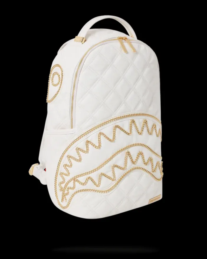 RIVIERA LE BLANC GOLD CHAIN SHARK BACKPACK (DLXV)>SPRAYGROUND
