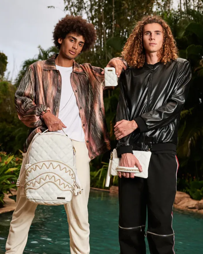 RIVIERA LE BLANC GOLD CHAIN SHARK CROSSOVER CLUTCH>SPRAYGROUND Online