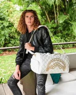RIVIERA LE BLANC GOLD CHAIN SHARK DUFFLE><noscript><img width=