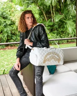 RIVIERA LE BLANC GOLD CHAIN SHARK DUFFLE><noscript><img width=