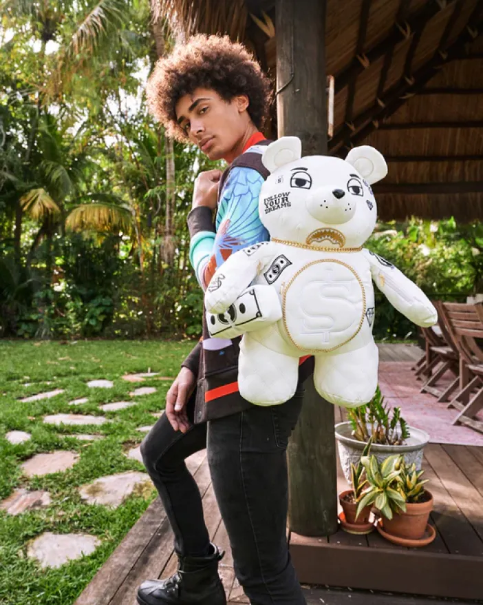 RIVIERA LE BLANC GOLD CHAIN MONEYBEAR TEDDYBEAR BACKPACK>SPRAYGROUND Best