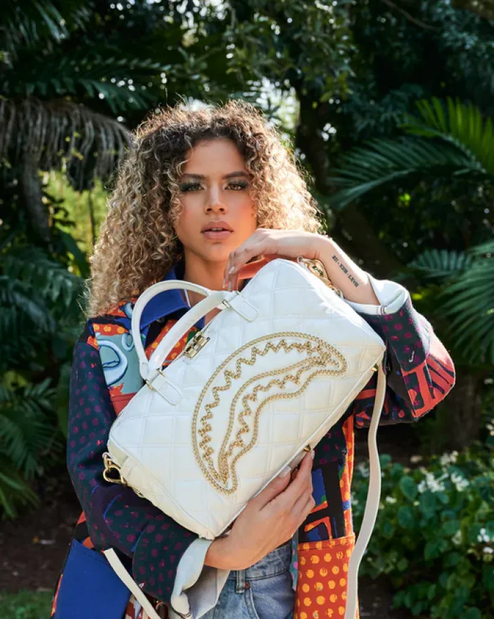 RIVIERA LE BLANC GOLD CHAIN SHARK MINI DUFFLE>SPRAYGROUND Clearance