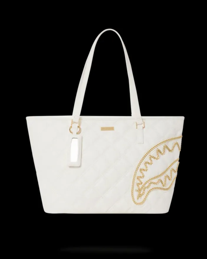 RIVIERA LE BLANC GOLD CHAIN SHARK TOTE>SPRAYGROUND Discount