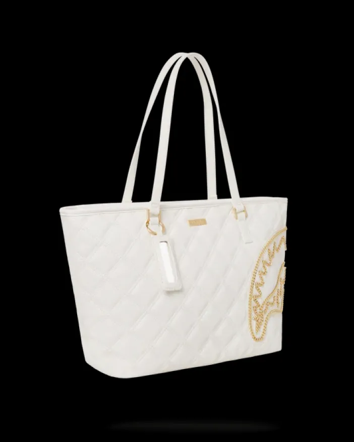 RIVIERA LE BLANC GOLD CHAIN SHARK TOTE>SPRAYGROUND Discount