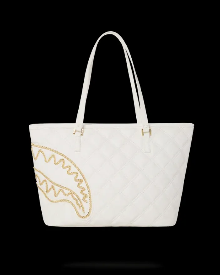 RIVIERA LE BLANC GOLD CHAIN SHARK TOTE>SPRAYGROUND Discount