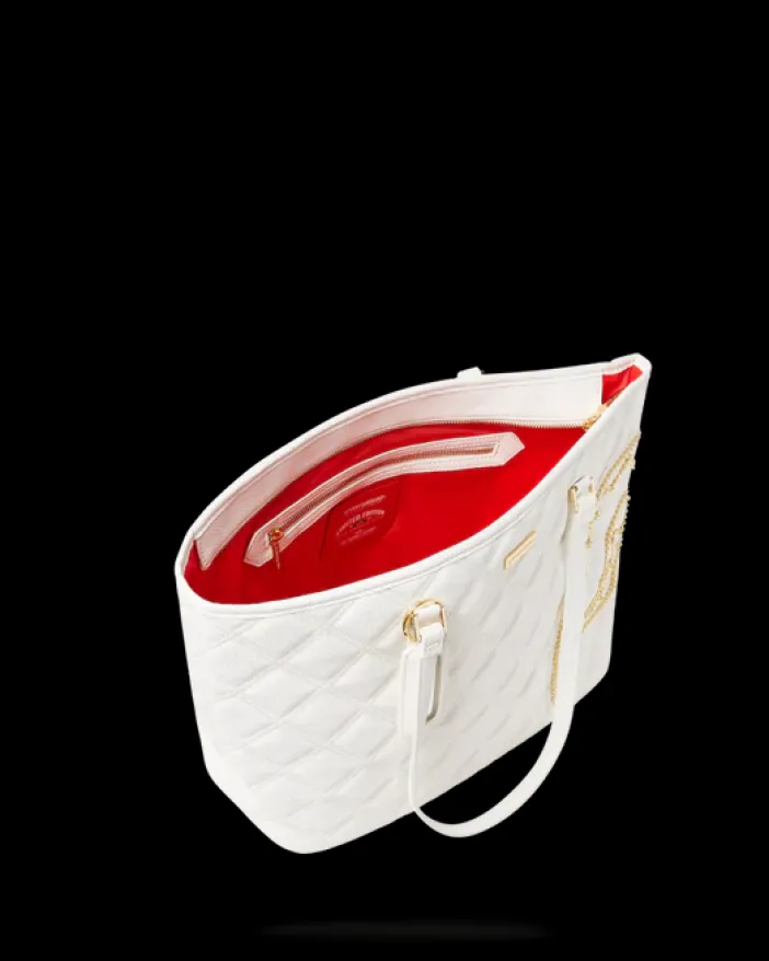 RIVIERA LE BLANC GOLD CHAIN SHARK TOTE>SPRAYGROUND Discount