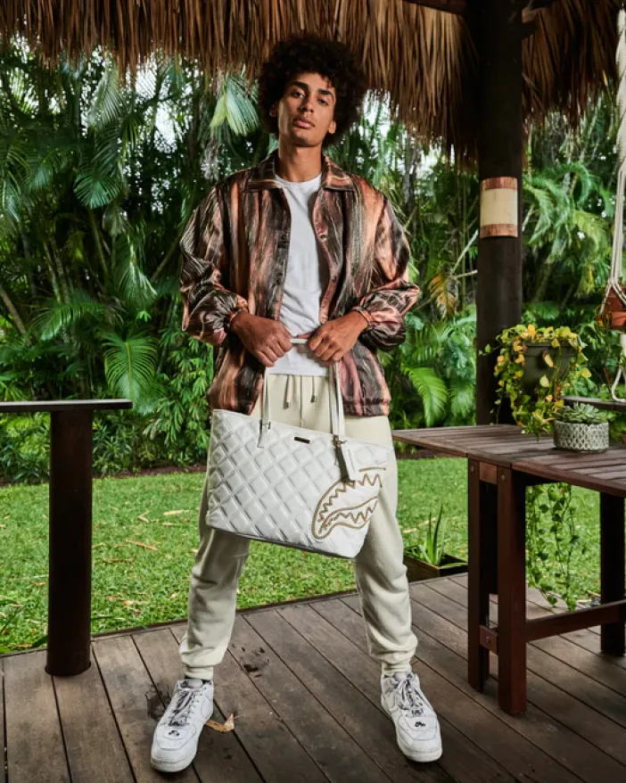 RIVIERA LE BLANC GOLD CHAIN SHARK TOTE>SPRAYGROUND Discount