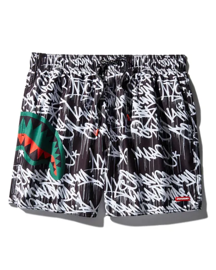 SCRIBBLE SHARK SHOTO SWIM TRUNKS>SPRAYGROUND Online