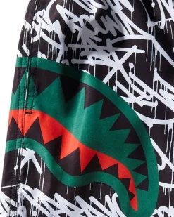 SCRIBBLE SHARK SHOTO SWIM TRUNKS><noscript><img width=
