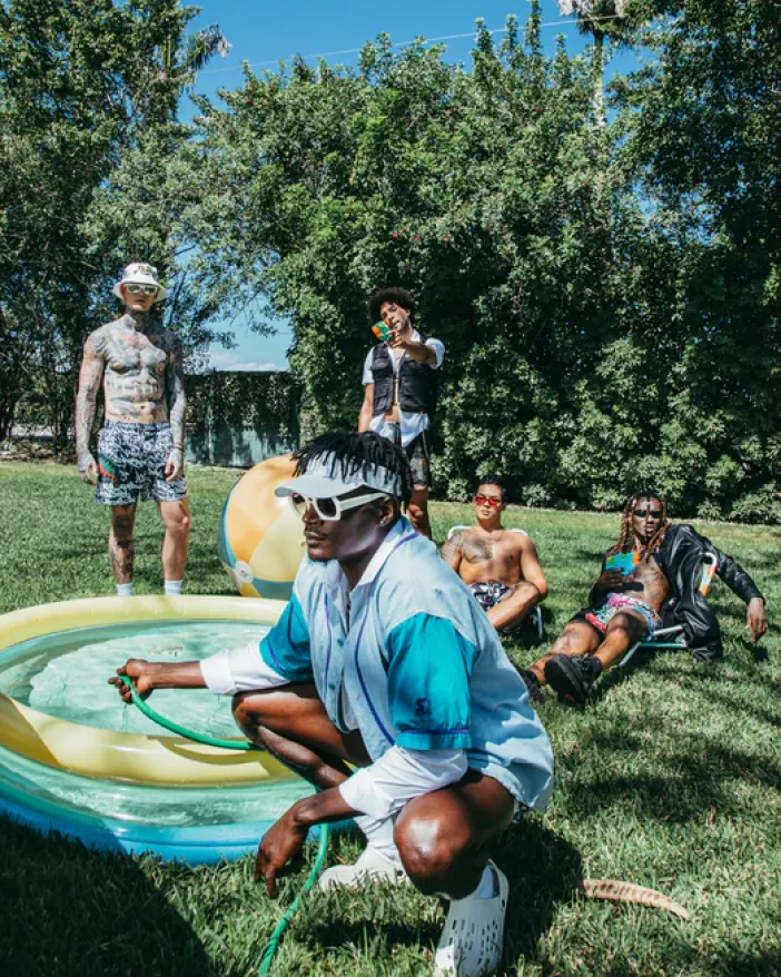 SCRIBBLE SHARK SHOTO SWIM TRUNKS>SPRAYGROUND Online