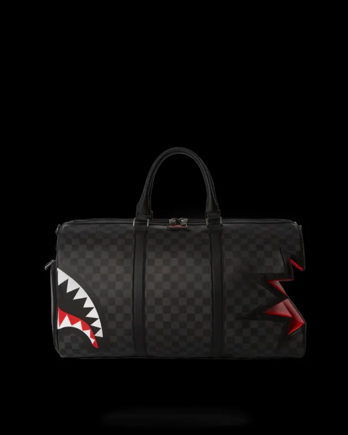 SHARK BITE SHARKS IN PARIS GRAY DUFFLE>SPRAYGROUND New