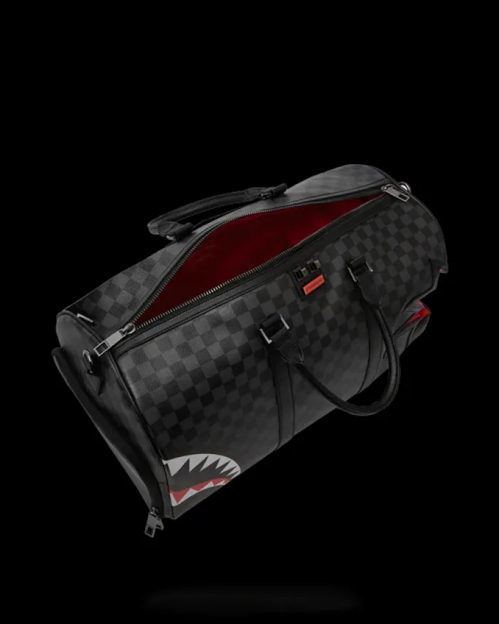 SHARK BITE SHARKS IN PARIS GRAY DUFFLE>SPRAYGROUND New