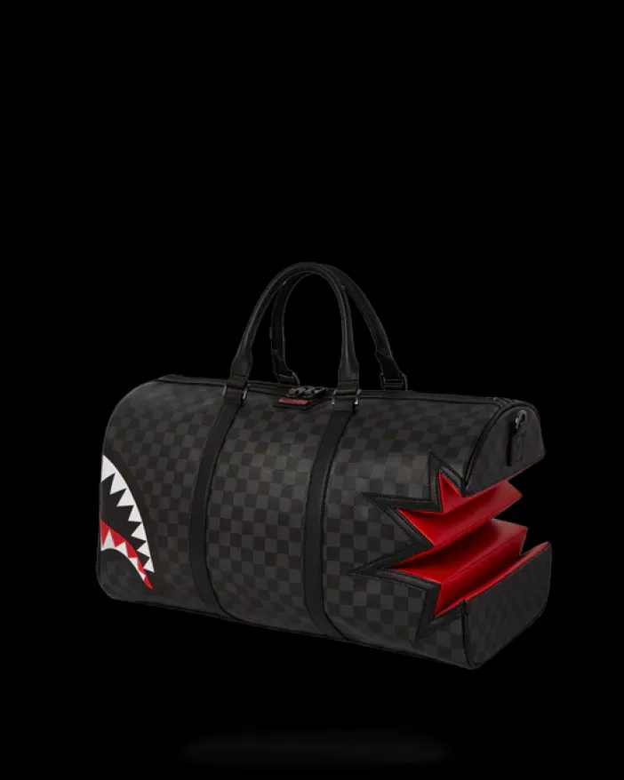 SHARK BITE SHARKS IN PARIS GRAY DUFFLE>SPRAYGROUND New