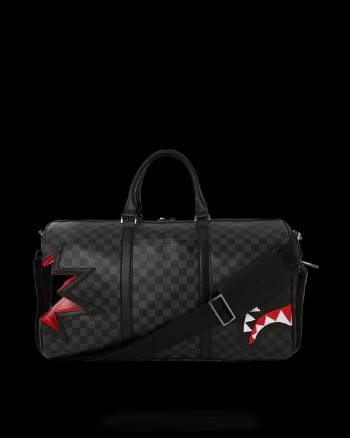 SHARK BITE SHARKS IN PARIS GRAY DUFFLE>SPRAYGROUND New