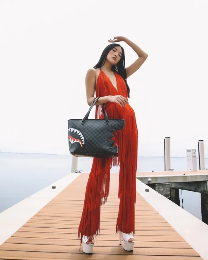 SHARK BITE SHARKS IN PARIS GRAY TOTE>SPRAYGROUND Hot
