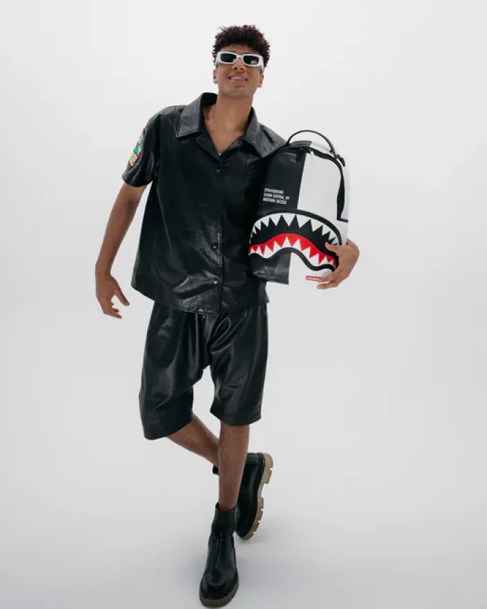 SHARK CENTRAL SPLIT BACKPACK BLK/WHT (DLXV)>SPRAYGROUND Online