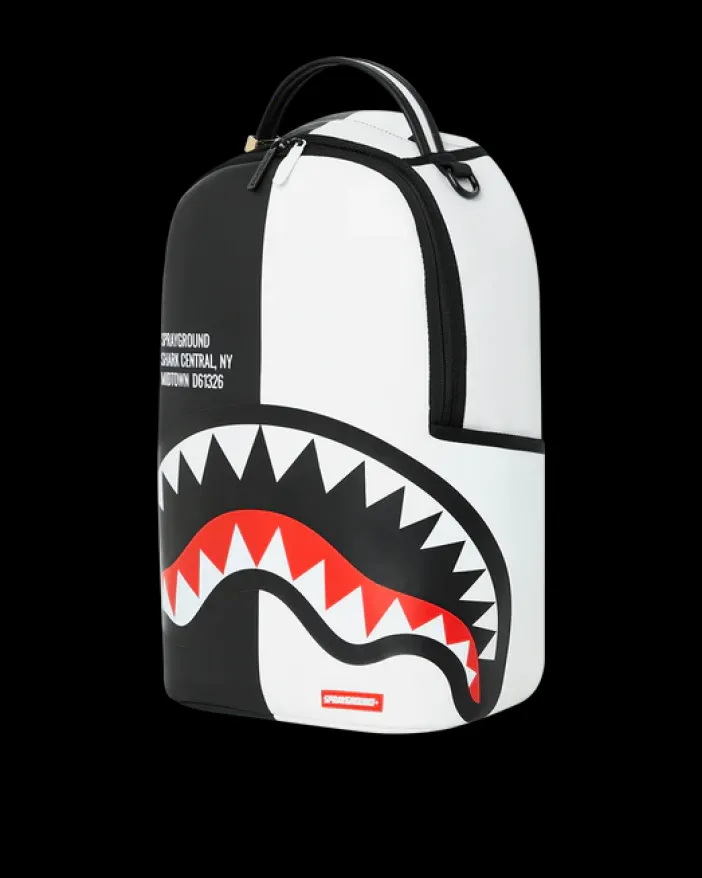 SHARK CENTRAL SPLIT BACKPACK BLK/WHT (DLXV)>SPRAYGROUND Online