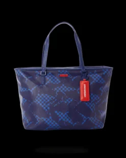 SHARK CHECK (BLUE) TOTE>SPRAYGROUND Best