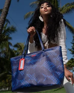 SHARK CHECK (BLUE) TOTE><noscript><img width=