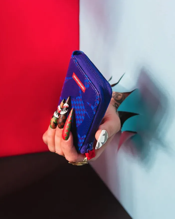 SHARK CHECK (BLUE) WALLET>SPRAYGROUND Outlet