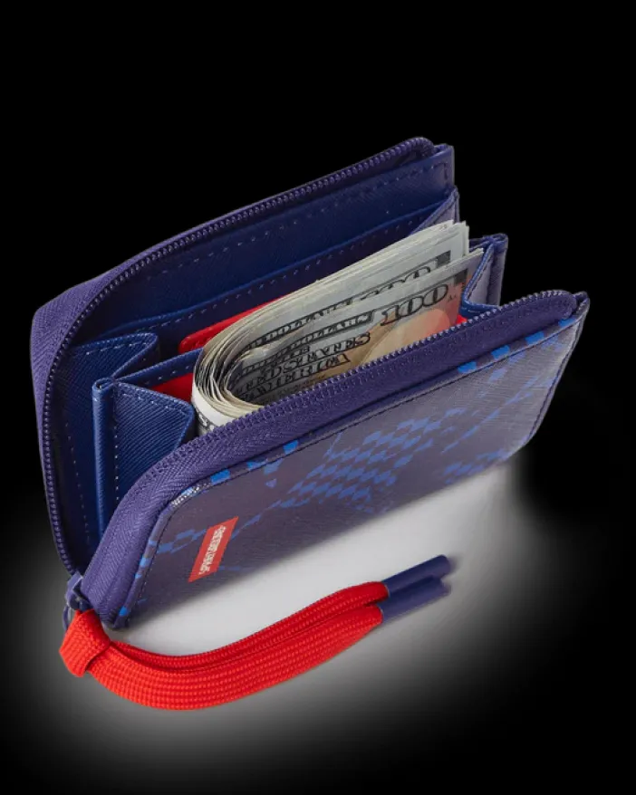 SHARK CHECK (BLUE) WALLET>SPRAYGROUND Outlet