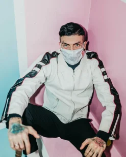 SHARK CHECK (WHITE) FACE MASK><noscript><img width=