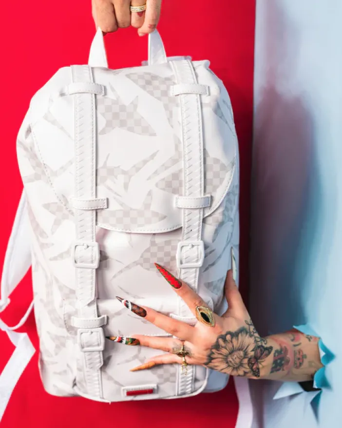 SHARK CHECK (WHITE) HILLS BACKPACK>SPRAYGROUND Clearance