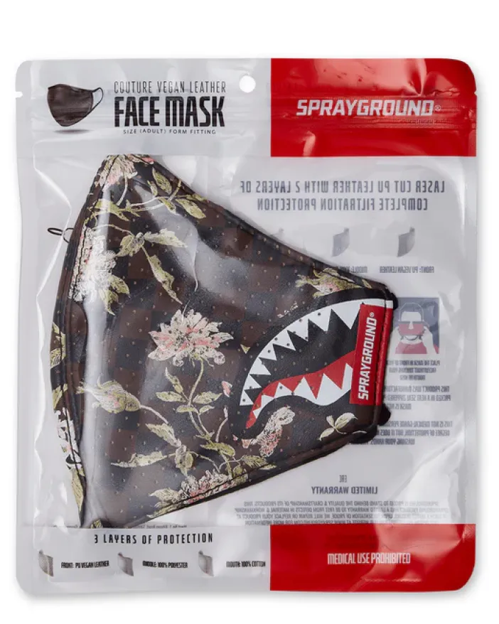 SHARKFLOWER VEGAN LEATHER FACE MASK>SPRAYGROUND New