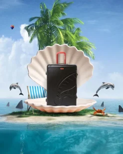 SHARKITECTURE MOLDED 2 PC LUGGAGE SET><noscript><img width=