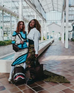 SHARKS AND SKULLS BACKPACK (DLXV)><noscript><img width=