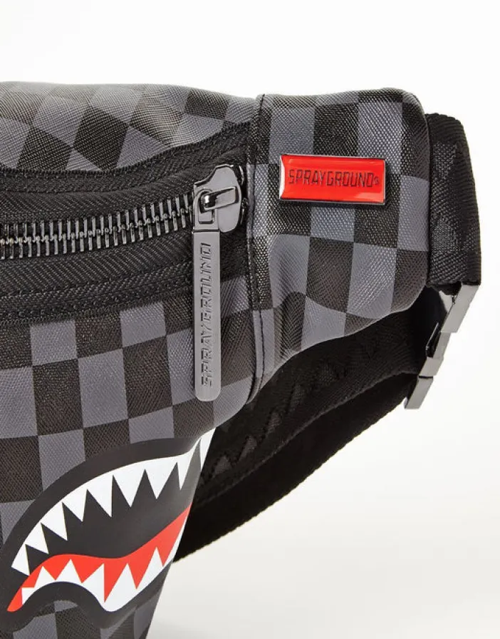 SHARKS IN PARIS (BLACK CHECKERED EDITION) CROSSBODY>SPRAYGROUND