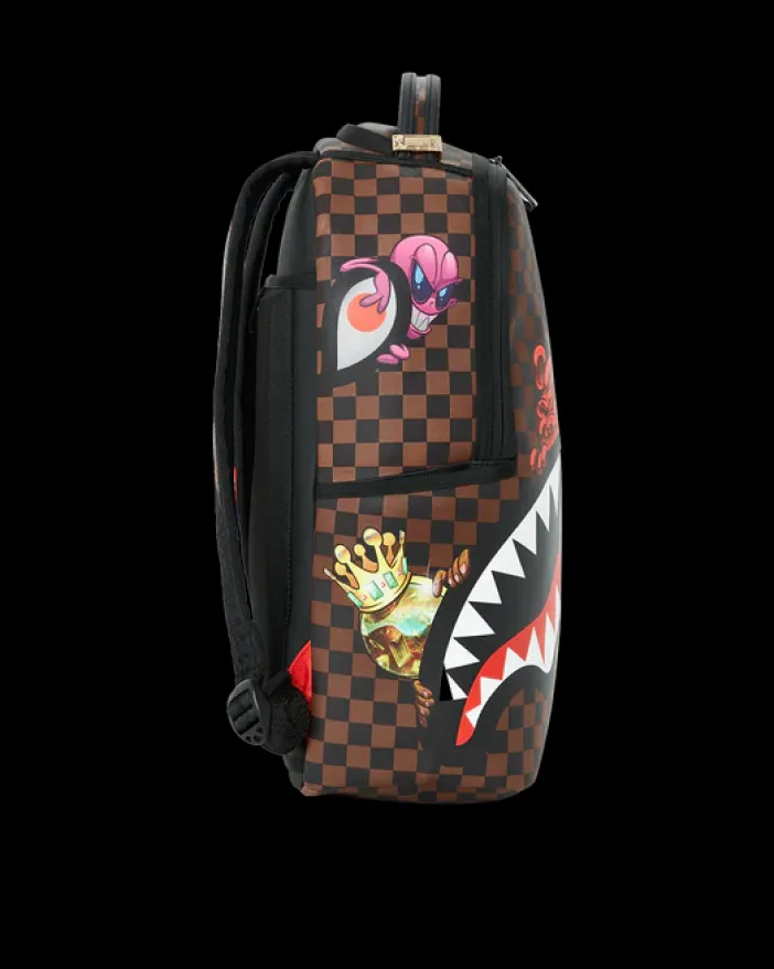SHARKS IN PARIS CHARACTERS SNEAKIN BACKPACK (DLXV)>SPRAYGROUND