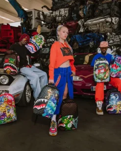 SHARKS IN PARIS CHARACTERS SNEAKIN BACKPACK (DLXV)><noscript><img width=