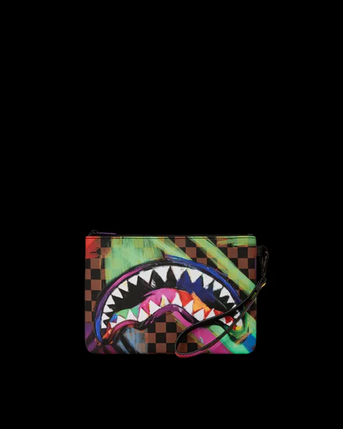 SHARKS IN PARIS CITY STREAKS CROSSOVER CLUTCH>SPRAYGROUND New
