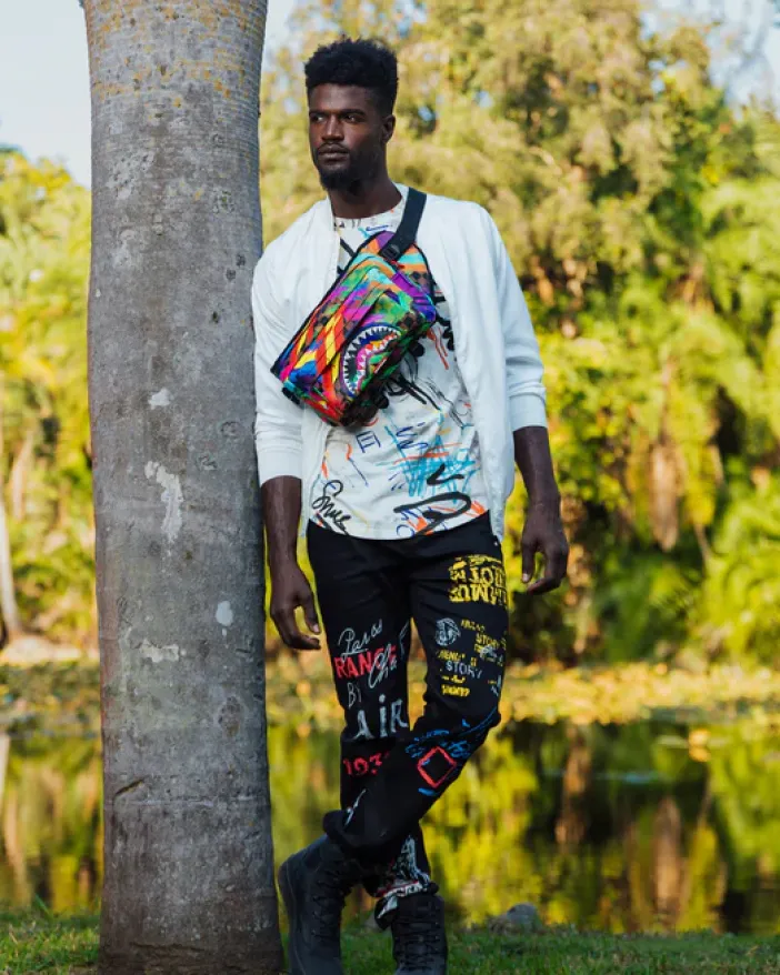 SHARKS IN PARIS CITY STREAKS CARGO CROSSBODY>SPRAYGROUND Online