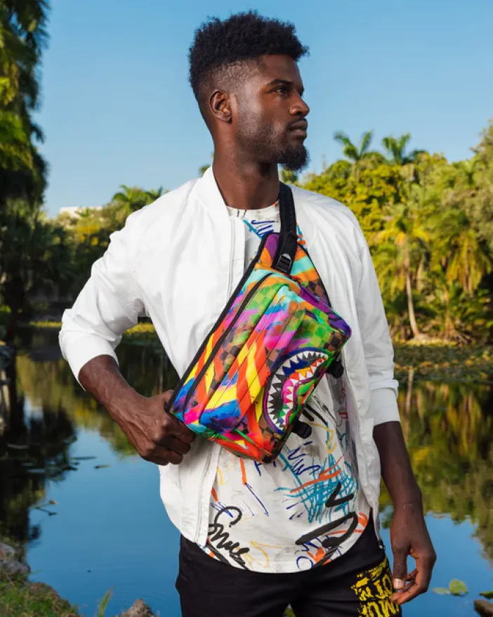 SHARKS IN PARIS CITY STREAKS CARGO CROSSBODY>SPRAYGROUND Online