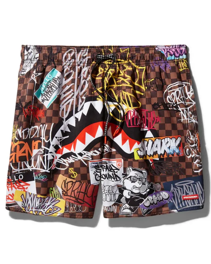 SHARKS IN PARIS JETSKI SWIM TRUNKS>SPRAYGROUND Outlet