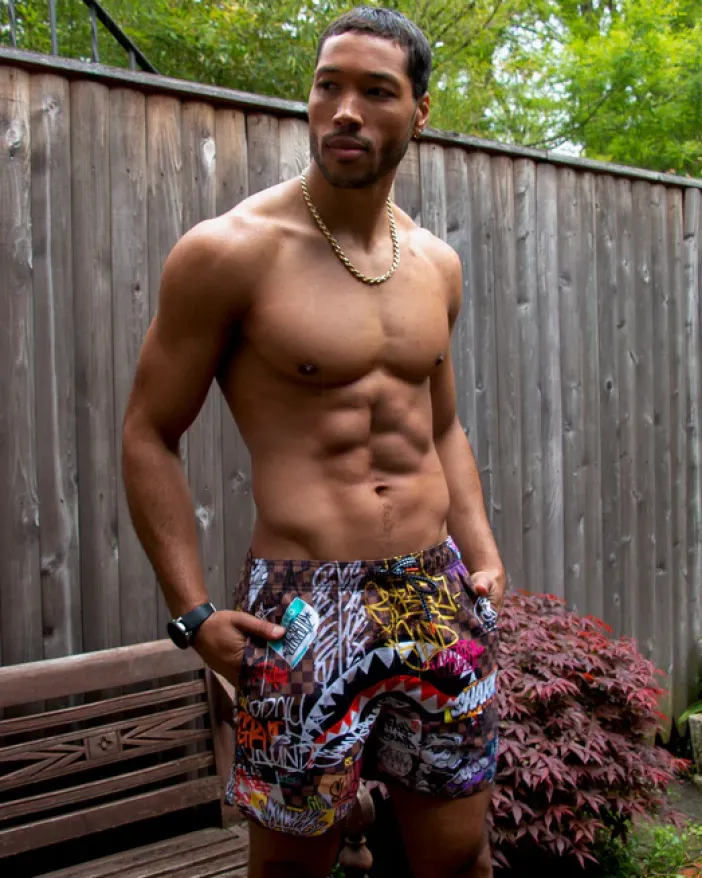 SHARKS IN PARIS JETSKI SWIM TRUNKS>SPRAYGROUND Outlet